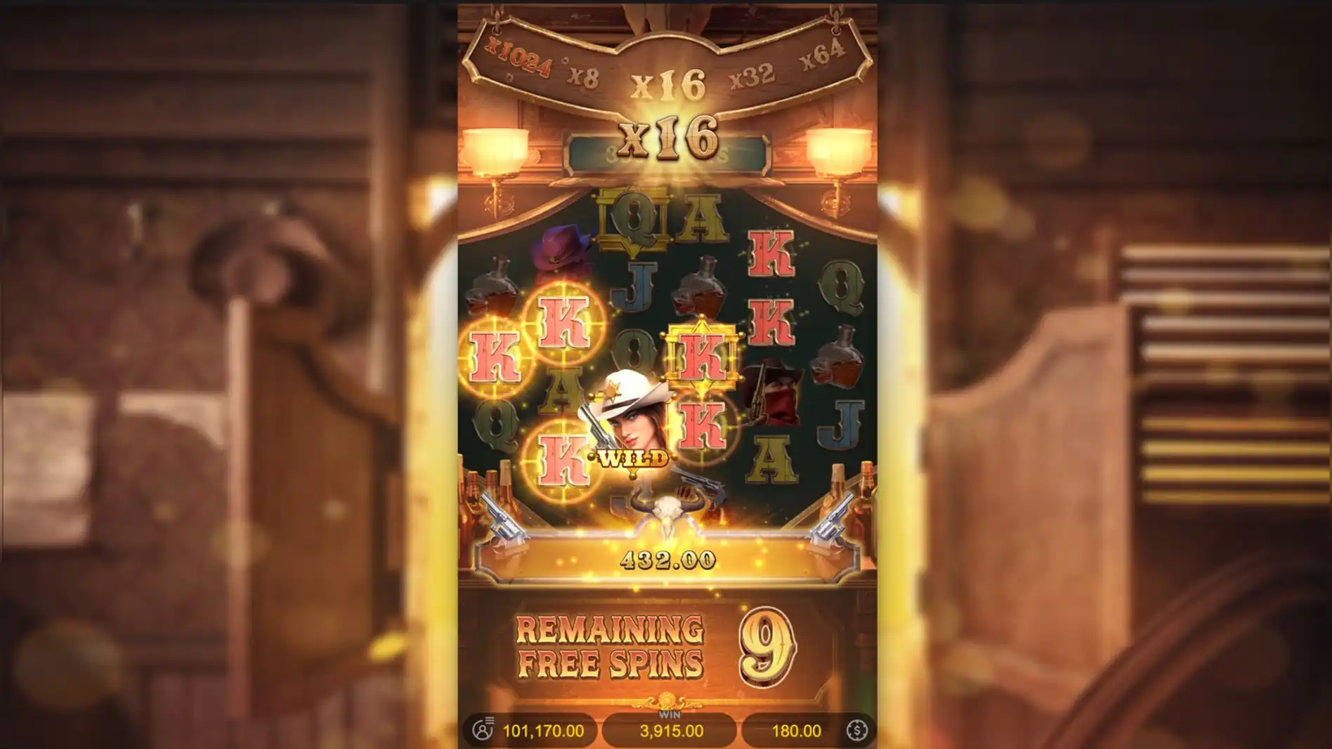 Gold Frame Wild transformation mid-cascade